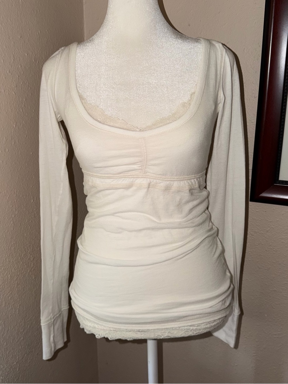 Vintage Y2K Abercrombie & Fitch 2000s Long Sleeve Babydoll Top
